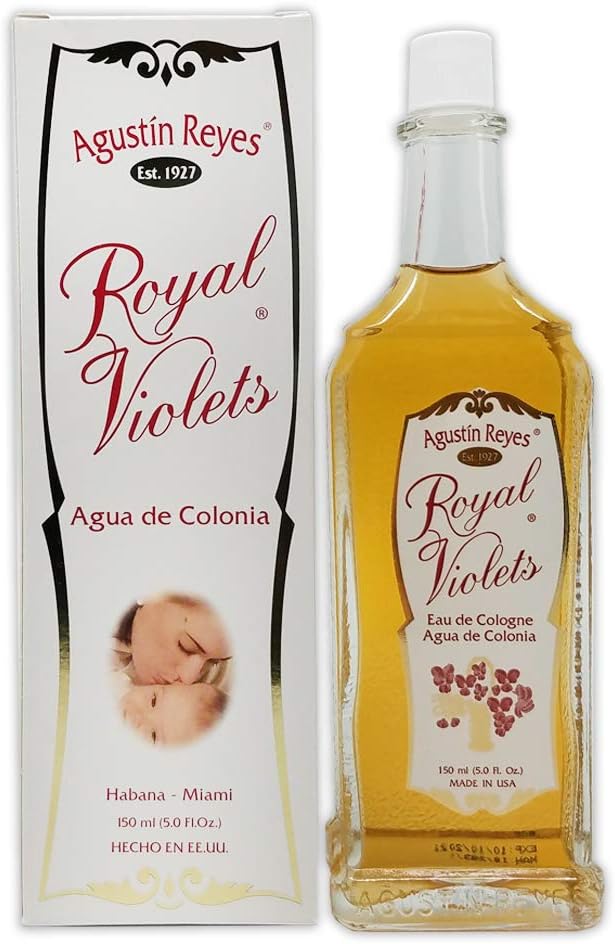 Royal Violets By Agustin Reyes 5 Oz Agua De Colonia Eau De Cologne Glass Bottle