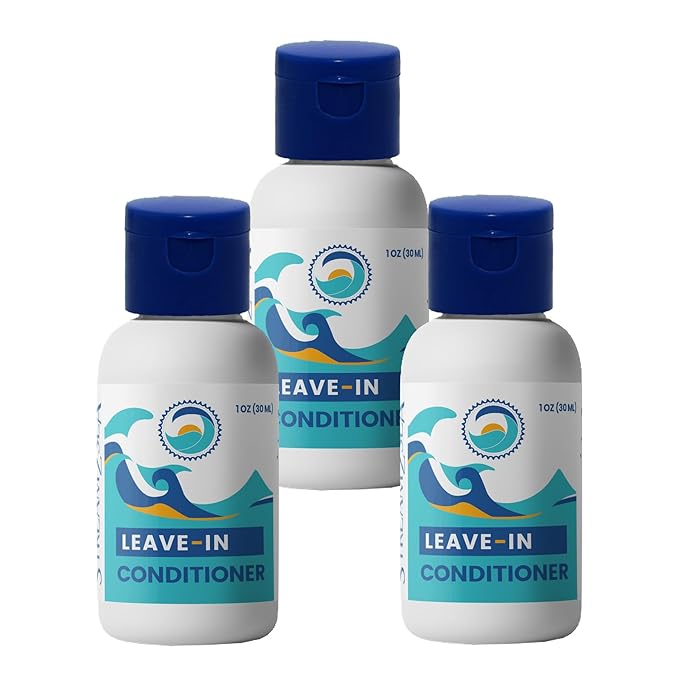 Stream2Sea Travel Size Sulfate Free Leave-In Hair Conditioner with Sun Protection, 1oz Each, Pack of 3