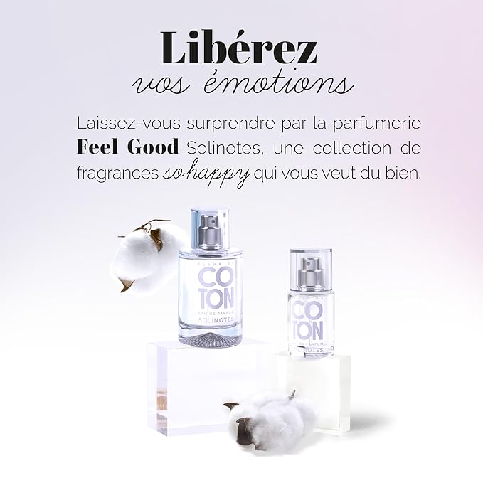 SOLINOTES Cotton Flower Perfume for Women - Eau De Parfum | Delicate Floral and Soothing Scent - Made in France - Vegan - 1.7 fl.oz