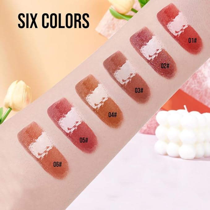 2-in-1 Dual Ended Lip Stain & Lip Oil – Long Lasting Waterproof Matte Lip Gloss with High Pigment, Non-Sticky Lip Tint, Hydrating Lip Oil for Moisturizing & Glossy Finish (05#, 1PCS)