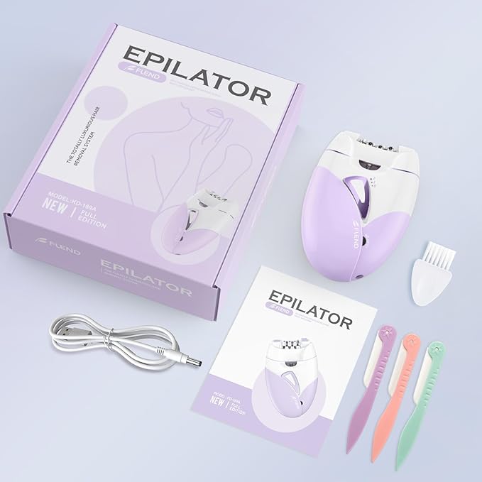 Epilators, 2-Speed Painless Smooth Glide Epilator for Women, Cordless Rechargeable Facial Hair Removal Epilator, Hair Removal Device for Women's Face Legs Bikini Area Arms Legs
