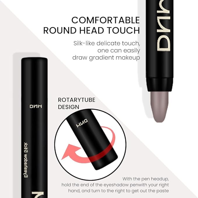 evpct 2Pcs Cream Eyeshadow Sticks Set for Eyes Waterproof, Stone Matte Eye shadow Stick Pencil Pen Bulk sombras en crema para ojos 22+22