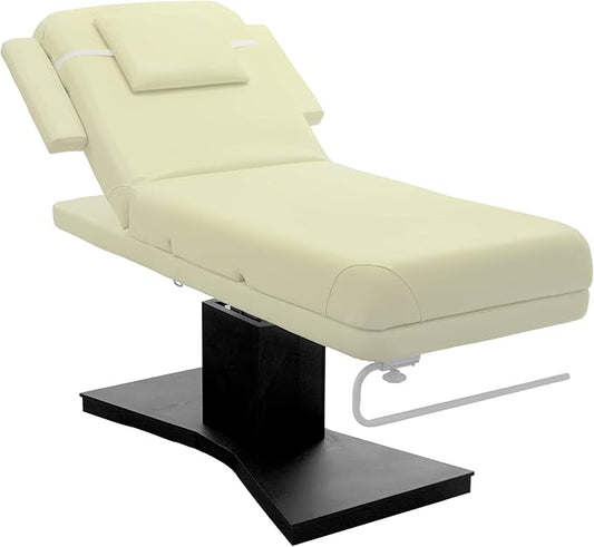 SKINACT Milo 3.0 Motor (with Independent Leg Adjustment) Electric Massage & Facial Bed/Table Beige top and Dark Brown Base