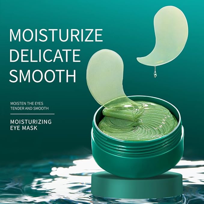 Under Eye Patches, 60PCS Green Tea Eye Patches for Puffy Eyes & Dark Circles Treatments, Reduce Under Eye Bags and Smooth Wrinkles, Collagen Under Eye Pads Mask for Moisturizing (Green)