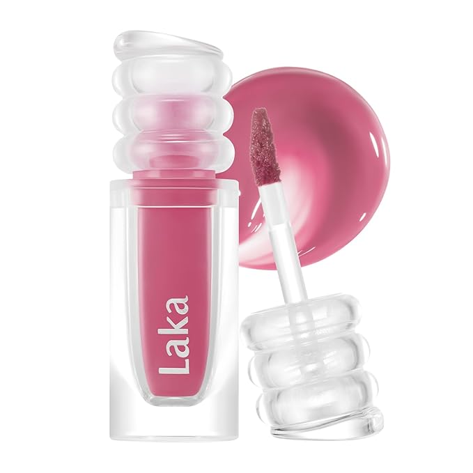Laka Maxi Glayer Tint 3.8g/0.13oz., Glass Layer of Gloss, Ultra Glow & Vivid Layerable Pigments, High Shine Lip Oil, K-Beauty (#608 Whisper)