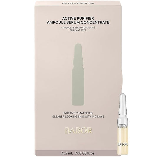 BABOR Active Purifier Ampoule Concentrates for Face with Tea Tree Oil, Refine, Purify, Revitalize Dull and Dry Skin, Clean & Vegan, Results in 7 Days