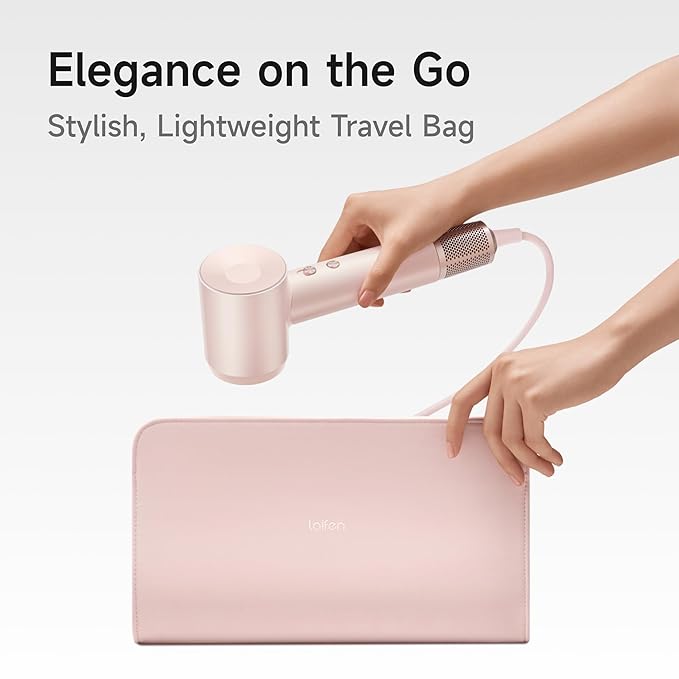 Laifen Premium High-Speed Hair Dryer Love-Bound Box, Professional Ionic Portable Blow Dryer with 110,000 RPM, Lightweight, Low Noise, 360° Magnetic Styling Attachment, Wall Mount, Travel Bag, Gift Box