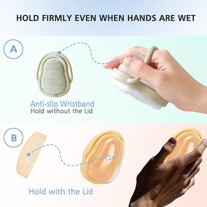 Dual-Sided Face Scrubber,Gentle Getting Pores Cleaned and Actually Exfoliating for Sensitive Skin,Facial Cleansing Brush,Face Brush for Men and Women