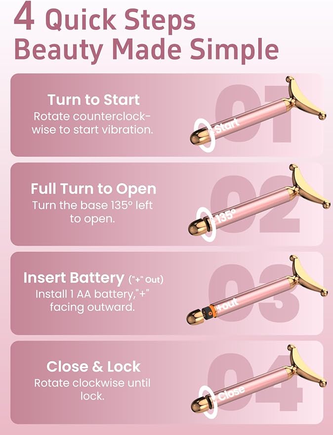 Face Massager Tool/Facial Massager Pro: Electric Lifting Device for Face & Neck - Anti-Aging Skin Firming, Reducing Wrinkles/Dark Circles - at-Home Facial Sculptor