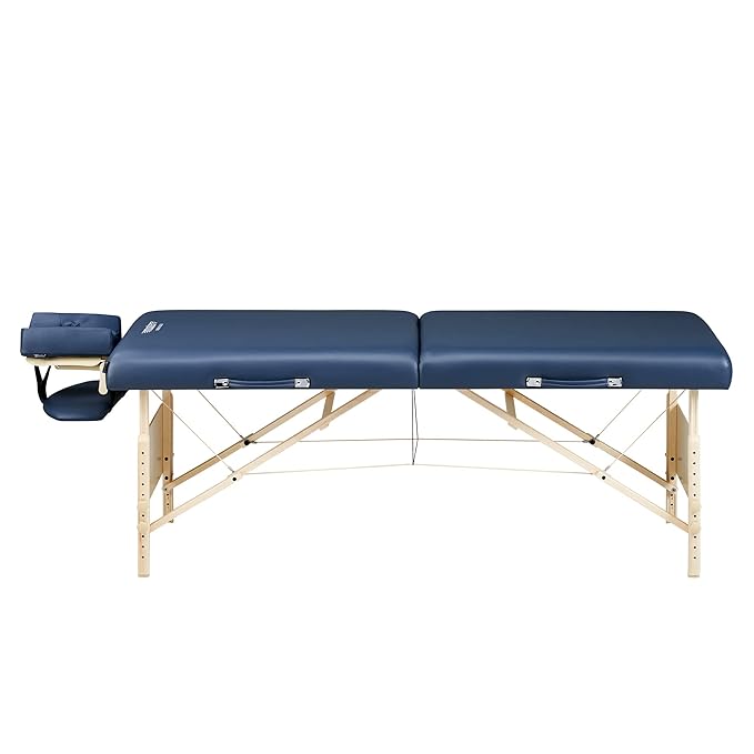 Master Massage Coronado Portable Massage Table Pro Package- Adjustable Height, Working Capacity of 750 lbs. and 3-Inch Foam Cushioning- Tattoo Bed, Lash Table- Royal Blue