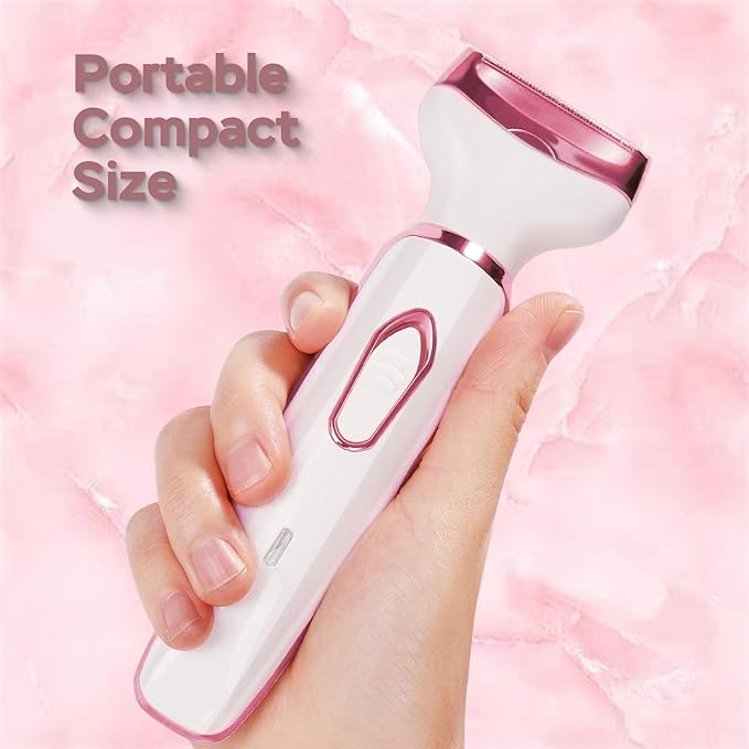 Electric Razors for Women, 4-in-1 Women’s Facial Hair Removal, Face Shaver Ebrow Trimmer Pubic Bikini Trimmer Portable Ladies Shaver Womens Razors for Shaving