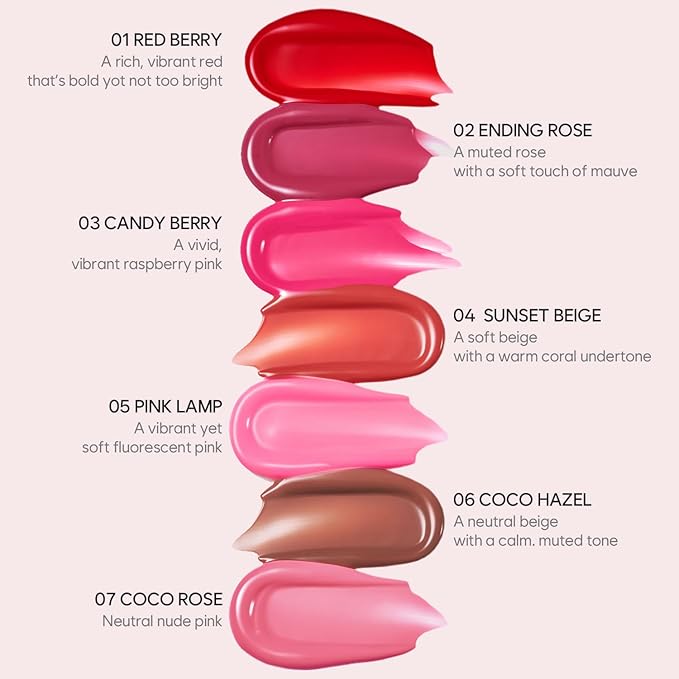 Pudding Glow Korean Lip Tint | Natural Lip Stain | Gloss to Stain | Long-Lasting & Non-Sticky | Lightweight Lip Tint 0.14 oz. (07 COCO ROSE)