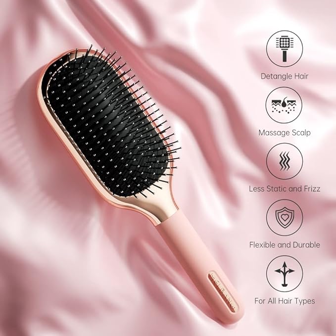 Melbang Hair Brush for Thick Curly Thin Long Short Wet or Dry Hair Adds Shine and Makes Hair Smooth Hair Comb Paddle Hair Brush for Men Women Kid