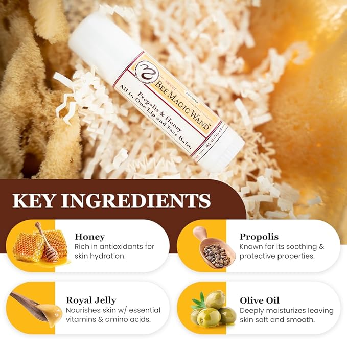 Medicine Mama's Apothecary Sweet Bee Magic Wand All in One Lip and Face Balm,1.95 Ounces ,3 Count