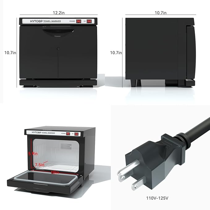 Hot Towel Warmer Spa, 8L Towel Warmers, Professional Small Mini Towel Warmer Cabinet for Facial Esthetician, Towel Heater for Beauty&Salon(8L-Black)