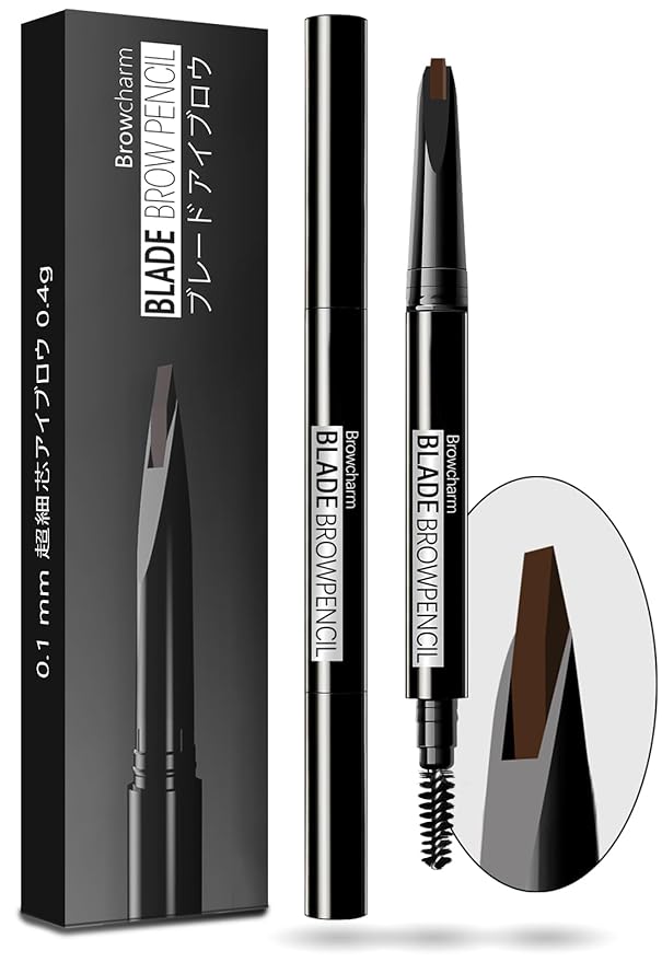 Browcharm Microblading Eyebrow Pencil for Women,0.1mm Ultra-Fine Mechanical Pencil,Makeup Brow Definer Waterproof,Draws Tiny Brow Hairs and Fills in Sparse Areas and Gaps (05 Deep Brown)