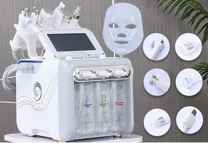 Hydrogen Oxygen 7 in1 Facial Care Machine with Mask Multifunctional Face Skin Care Device Elite