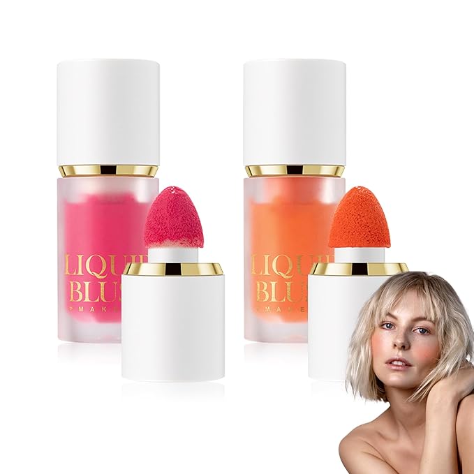 2 Colors Blush Stick,Multi-Use Cream Blush,Waterproofing Highly Pigmented Makeup Stick,Moisturizing Makeup Cream Set A4