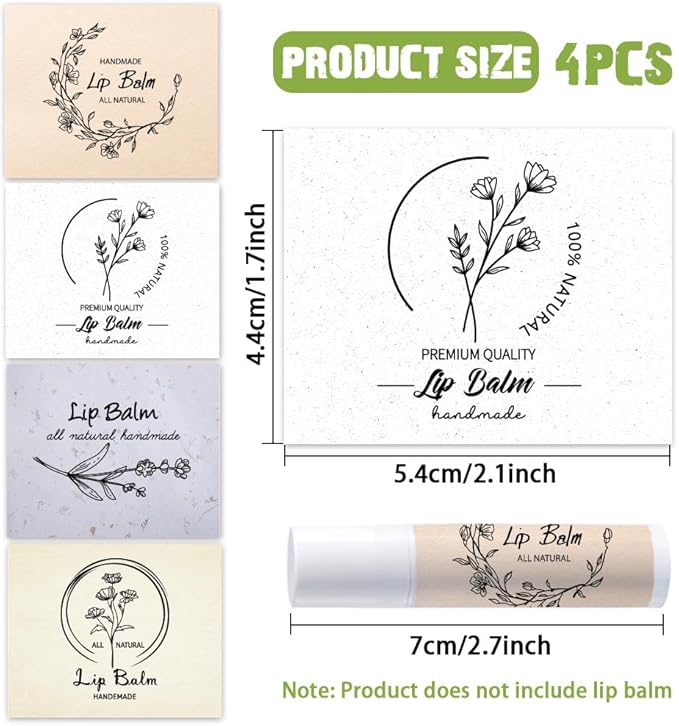 OLYCRAFT 100Pcs 4 Style Lip Balm