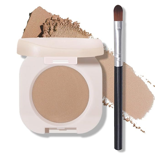 Single Nude Eyeshadow, Matte Brown, Ultra Fine Smooth Powder, Long Lasting High Pigment, Daily Korean Eyes Makeup (Milk Tea)
