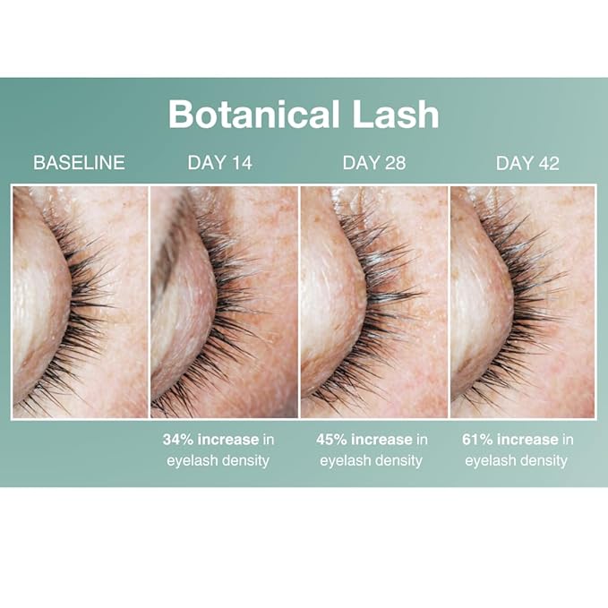 Contours Rx Botanical Lash & Brow Enhancing Serum – Organic, Drug-Free Growth Formula with Peptides & Botanicals – Strengthens, Hydrates & Nourishes – 5ml