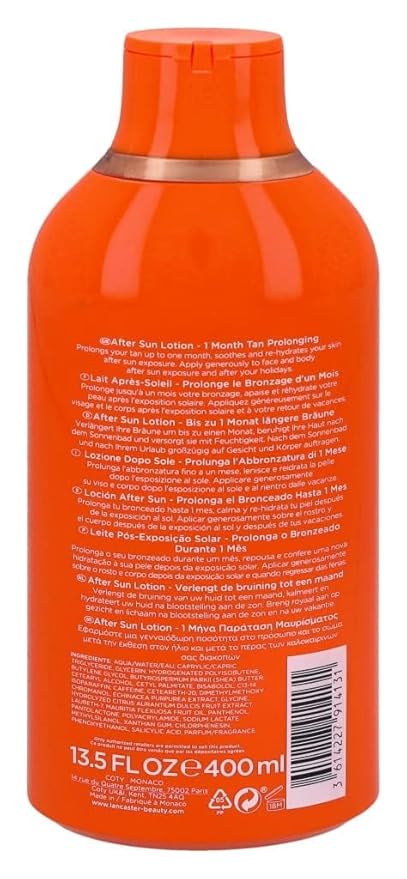 Lancaster GOLDEN TAN MAXIMIZER after sun lotion 13.5 Fl Oz (400 ml) - new 2020 packaging