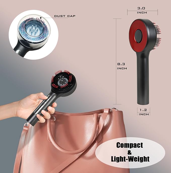 3-in-1 Hair Scalp Massager Comb - Rechargeable Cordless Portable Scalp Care Brush with Essential Oil Applicator, Gentle Scratching & Kneading Massage for Hair & Scalp Nourishment, Fit for Men & Women