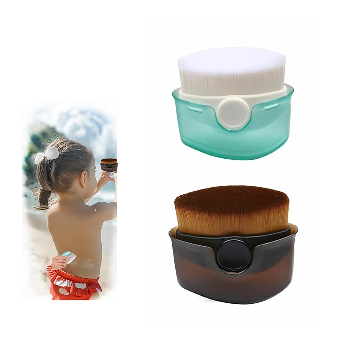Sunscreen Applicator for Kids,2pcs Sunblock Buddy Brush Set, Toddler Beach Essentials, Covered Sun Lotion Applicator Sun Cream Brush