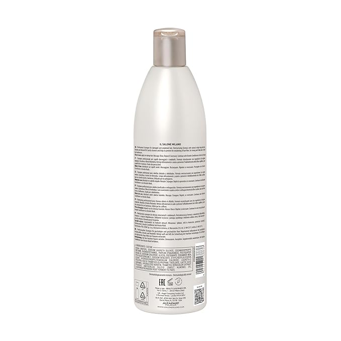 Il Salone Milano Professional Keratin Shampoo for Damaged Hair - Hair Repair Shampoo - Hair Treatment for Weakened Hair - Made with Almond Oil & Vitamin E - Salon-Quality Hair Care (16.9 oz / 500 ml)