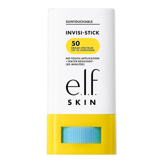 e.l.f. SKIN Suntouchable Invisi-Stick SPF 50, Clear Sunscreen For A Natural Finish, Made With Moisturizing Sunflower Seed Oil, Vegan & Cruelty-Free