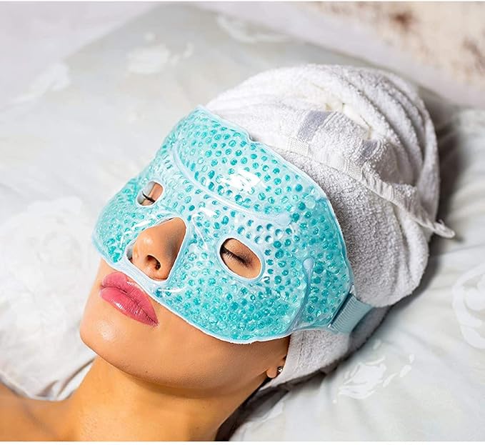 Reusable Gel Eye Mask, Cooling Eye Mask Reusable Small Ice Pack Under Eye Patches, Eye Hot Cold Treatment Pack for Redness, Pain Relief and Eye Relax, Pink,1 Pack