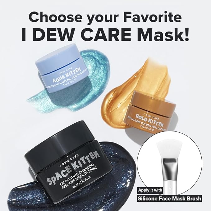 I DEW CARE Soft Facial Tool - Silicone Face Mask Brush | Wash Off, Lotion Applicator, Professional Skin Care Jelly Spatula, Cruelty-free, Hygienic, Compact Size, Clay Mud Peel Off Mask
