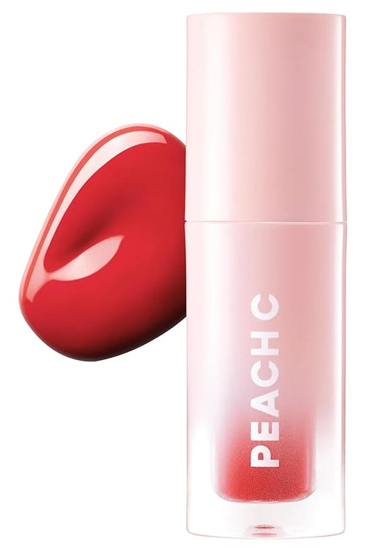 Peach C Jelly Beam Tint - Long Lasting Korean Lip Tint Stain Plumping Jelly Lip Gloss - Lightweight, Moisturizing & Buildable Lip Makeup Jelly Tint Blush with Vitamin E (Energy Pop, 0.07 oz)