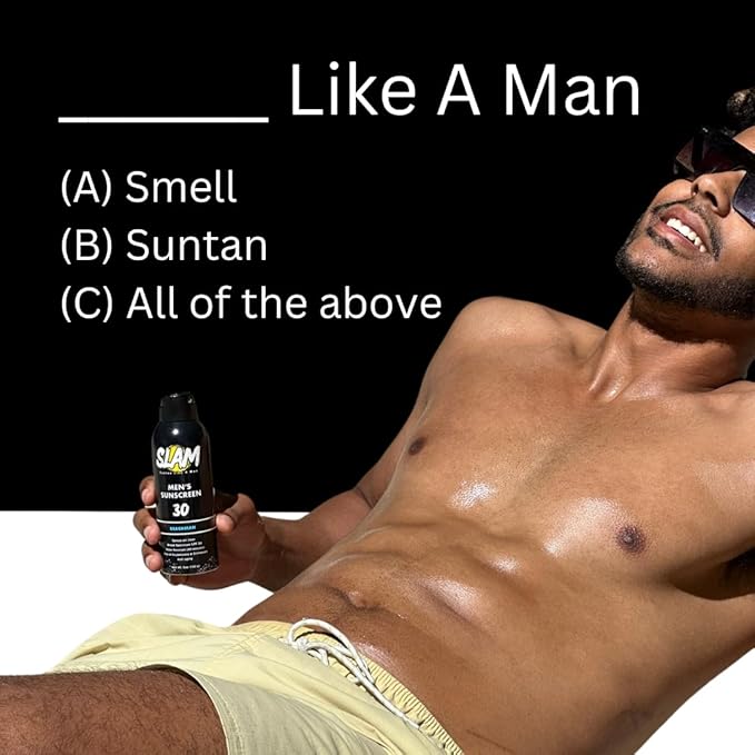 SLAM WoodsMan & BeachMan Bundle - Men's Scented Sunscreen, Sunscreen Spray, Water Resistant Sunscreen, Paraben Free, Broad Spectrum UVA/UVB Sunscreen (Large, 50, Sun Protection Factor (SPF))