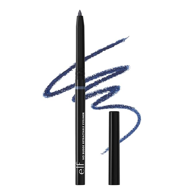 e.l.f. No Budge Retractable Eyeliner, Creamy, Ultra-Pigmented & Waterproof, Creates Bold & Defined Lines, Vegan & Cruelty-Free, Navy