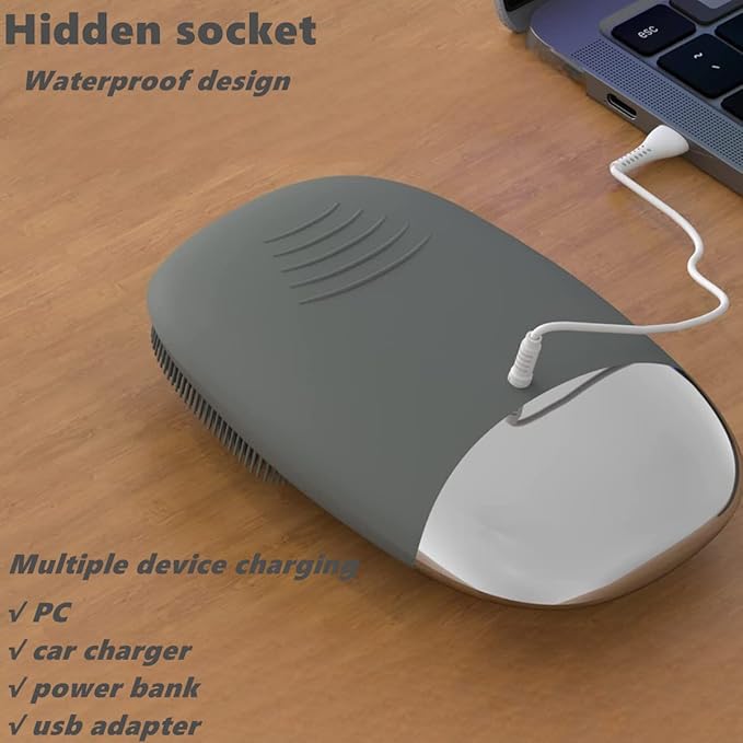 MEGAN Facial Cleansing Brush,USB Rechargeble Electric Silicone Face Scrubber,IPX7 Waterproof Sonic Facial Massager, 3 in 1 face Brush for Deep Cleanning, Blackhead Remover, Exfoliating.（Black）