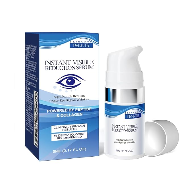 Instant Visible Reduction Serum - Visibly Reduces Under-Eye Bags, Wrinkles, Dark Circles, Fine Lines & Crow's Feet, (0.17 Fl Oz (Pack of 1))