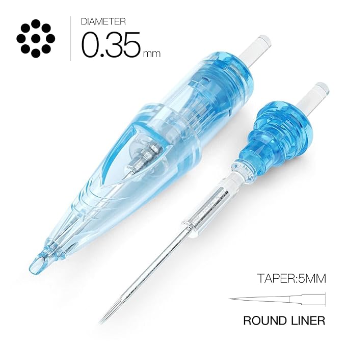 WJX Tattoo Cartridges 20Pcs Disposable Needles Round Liner 1209RL