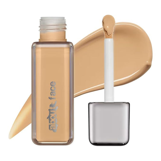 about-face THE PERFORMER Skin-Focused Foundation LM2Neutral – Medium Coverage, Long-Wear, Breathable & Buildable Base – Clean, Vegan, Hydrating Formula with Blue Agave & Chlorella – 1.08oz