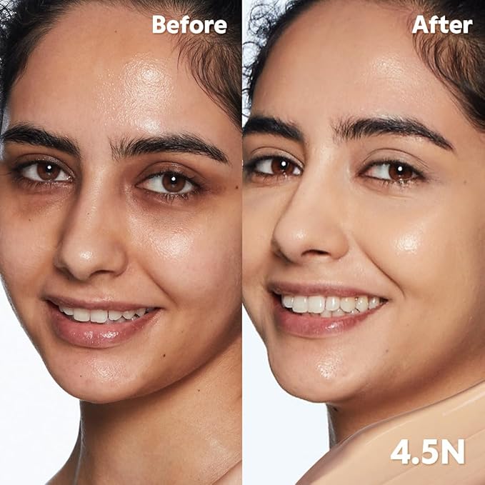 TIRTIR Glide&Hide Blurring Concealer - Creamy texture, Conceals dark circles and wrinkles, Dual formula (liquid tip & balm stick), Long-lasting wear, Korean Makeup, #4.7C, 0.28 Oz