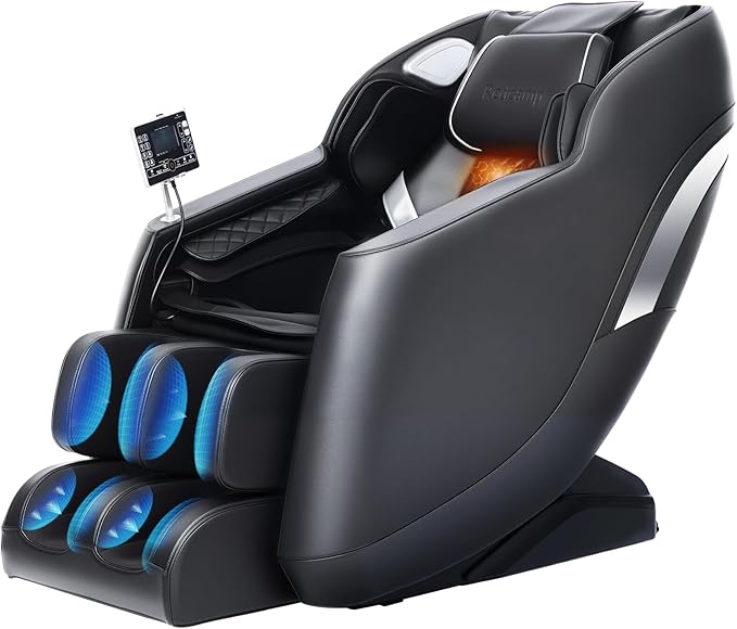 Redcamp Massage Chair Full Body: with 8-Point Fixed Nodes, Zero Gravity, Waist & Leg Heating, Airbag Massage, Bluetooth Music, LED Remote, Foot Rollers, Auto Programs, Adjustable Calf