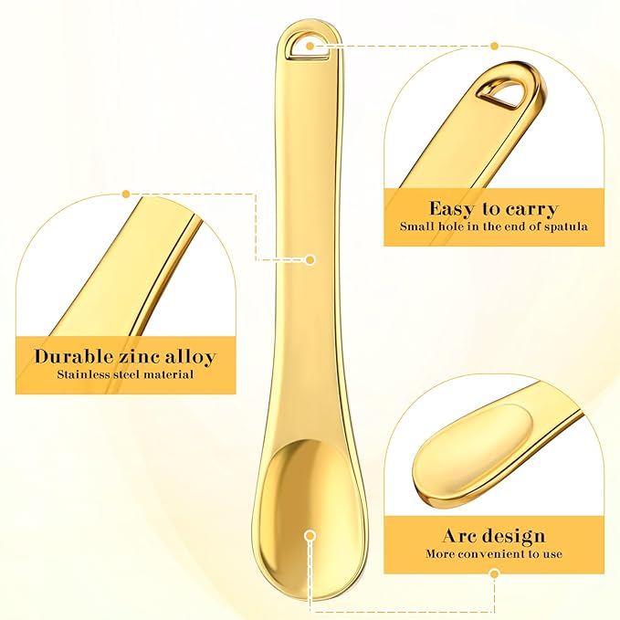 Prasacco 3 Pcs Skincare Spatula Metal Makeup Spatula