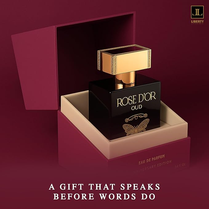 Liberty Oud Eau de Parfum for Men, 3.4 Oz,Rose Dyor Anniversary Edition, Luxury Woody Oud Perfume with Premium Scent for All-Day Freshness, Perfume for men, arabian,perfumes arabes para hombres