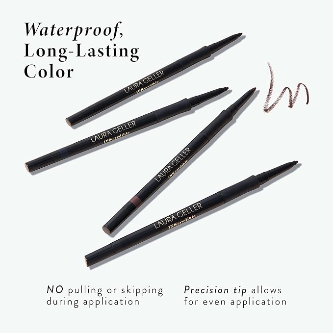 LAURA GELLER NEW YORK INKcredible Gel Eyeliner - Blackbird - Waterproof Smudge-proof Eyeliner Pencil - Built in Sharpener