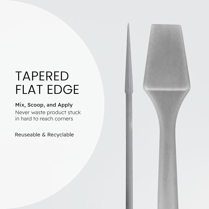 P 200pcs PANA Cosmetic Make Up Disposable Plastic 2.5" Spatulas Skin Care Facial Cream Mask Spatula (GRAY-200 Pieces in a Box)