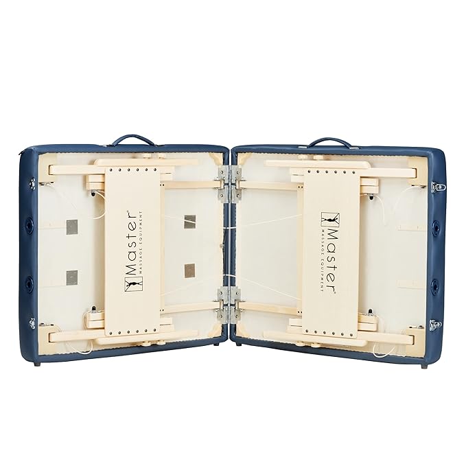 Master Massage Coronado Portable Massage Table Pro Package- Adjustable Height, Working Capacity of 750 lbs. and 3-Inch Foam Cushioning- Tattoo Bed, Lash Table- Royal Blue