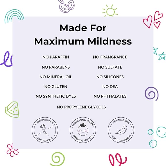 Love Ur Curls Kids - LUCK 2 in 1 Shampoo and Conditioner, Fragrance Free, Pediatrician Approved, Gentle Tear Free Unscented Formula, Easy to Detangle Curls, Sulfate and Paraben Free, 300 mL