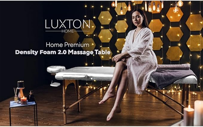 Luxton Home Premium Foam Massage Table Portable Foldable Massage Bed Height Adjustable, 72 Inches Long 27 Inches Wide Home Salon Spa Bed Tattoo Table with Accessories & Carrying Case, Easy Set Up
