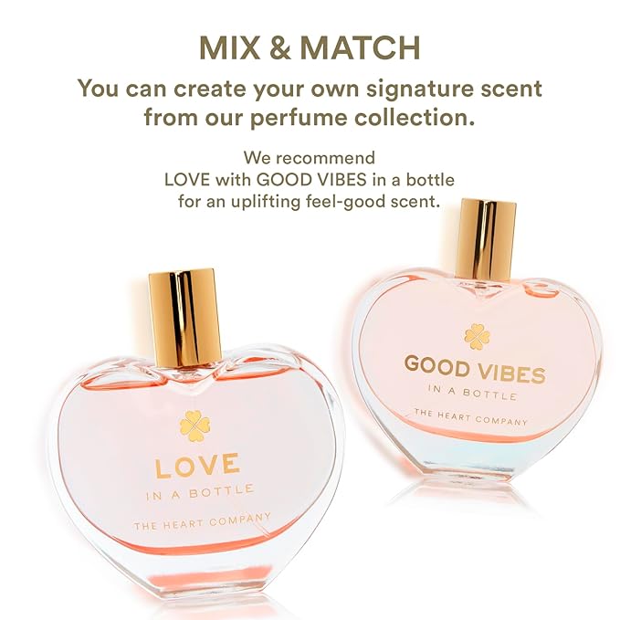 THE HEART COMPANY LOVE in a bottle | Floral & Sweet Perfume for Women | Vegan & Eco-friendly Women's Eau de Parfum | Romantic Fragrance for Her - 75ml - 2.5 fl oz.