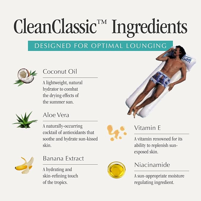 Vacation Classic Sunscreen Lotion SPF 50 & Air Freshener Bundle, Water-Resistant, Lightweight, Transparent on All Skin Tones, Dermatologist-Tested, Vegan, Travel Size, 3.4 Fl. Oz.